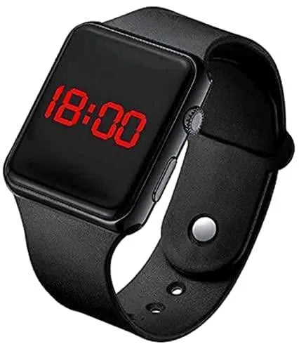 Men's LED Digital Sports Watch – Sleek Square Dial, Premium Leather Strap, Everyday Wear