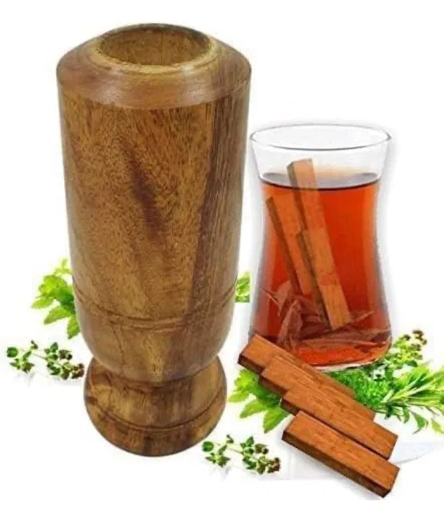 Vijaysar Wooden Tumbler – Traditional Ayurvedic Wellness Glass, 100% Natural Pterocarpus Wood