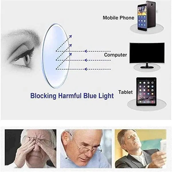 Screwless Foldable Blue Light Reading Glasses – Ultralight Frame, Anti-Screen Strain, Unisex