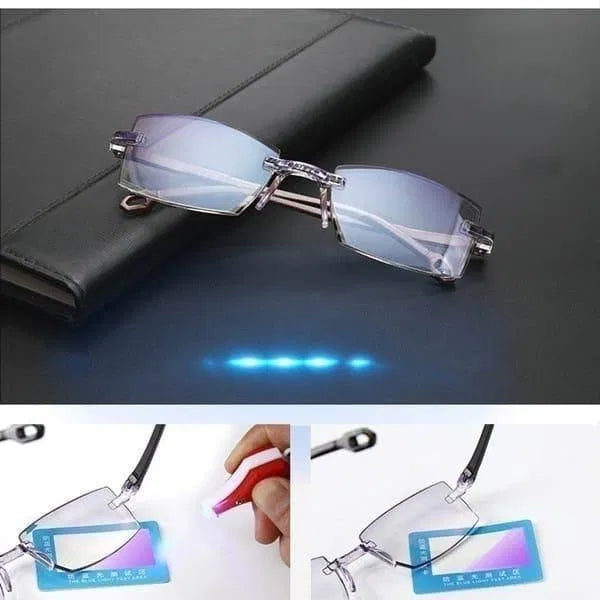 Screwless Foldable Blue Light Reading Glasses – Ultralight Frame, Anti-Screen Strain, Unisex